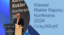 Zurich Türkiye CEO’su Yılmaz Yıldız, Küresel Riskler Raporu 2024 tanıtımında konuşma yaparken.