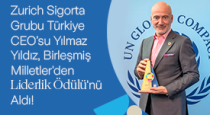 Zurich Türkiye CEO'su Yılmaz Yıldız, Birleşmiş Milletler Sürdürülebilir Kalkınma Amaçları Öncüsü Ödülünü Alırken