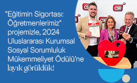 Uluslararası Kurumsal Sosyal Sorumluluk Mükemmeliyet Ödülü’ne layık görüldüğümüzü duyurmaktan büyük mutluluk ve gurur duyuyoruz!