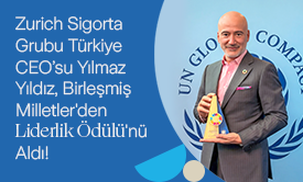 Zurich Sigorta Grubu Türkiye CEO'su Yılmaz Yıldız’a Birleşmiş Milletler’den Liderlik Ödülü